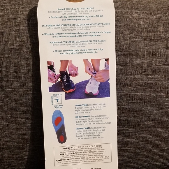 Kanauk Professional Cool Gel Active Support Insole - Picture 2 of 2